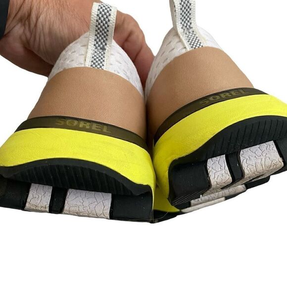 SOREL Kinetic Impact Lace Sneakers Sea Salt Yellow NL4073-126 Womens Size 8 - Picture 6 of 12